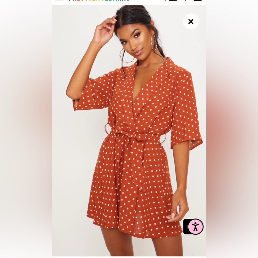 Polk a dot dress pretty little thing US Size 8